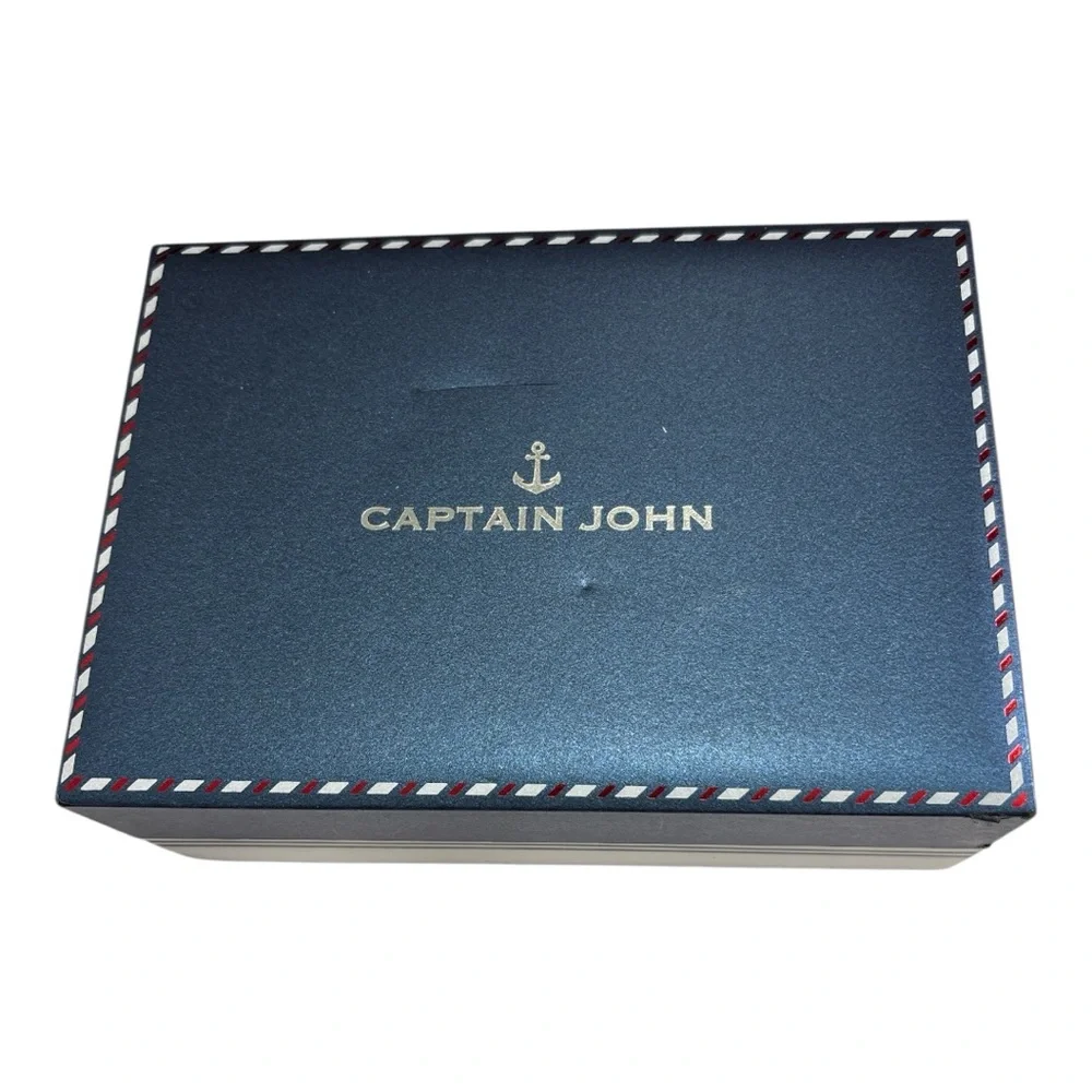 Captain John Men’s Watch, Sunglasses and Keychain Set Brown and Black NIB
